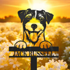 Custom Jack Russell Memorial Stake Sign,pet Grave Markers Sign, Metal Sign With Stake,pet Loss Gift,sympathy Sign, Remembrance Stake